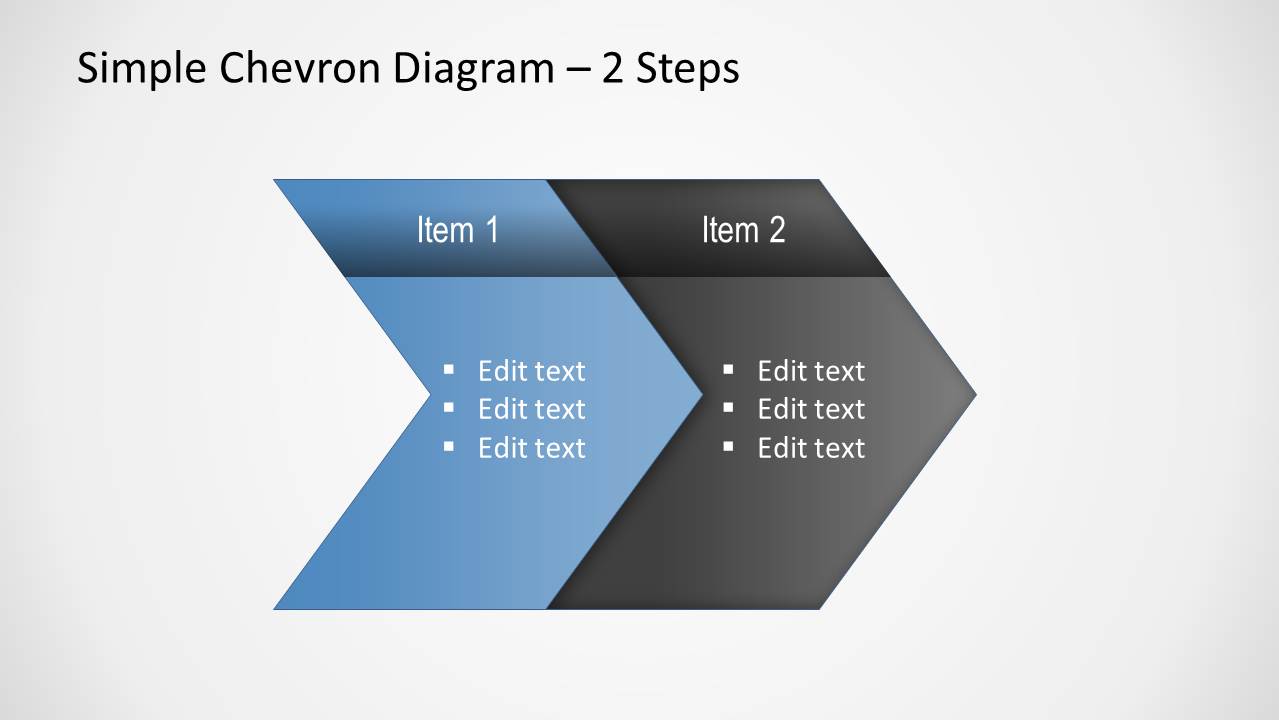 Simple Chevron Diagram for PowerPoint SlideModel