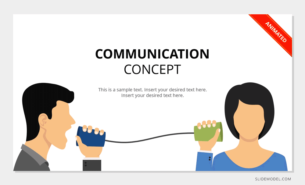Verbal communication template design for PowerPoint