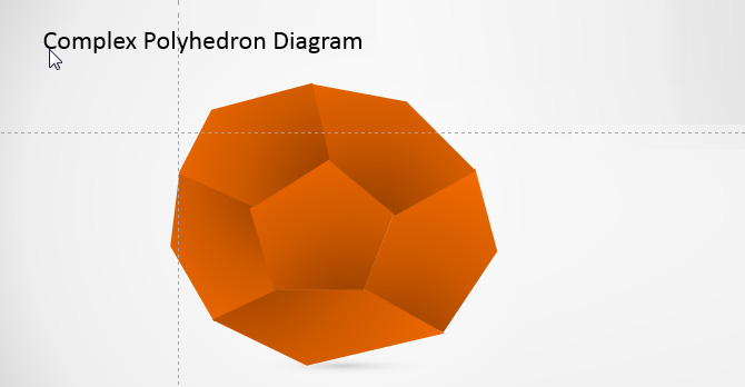 3D PowerPoint Shape of Pentagons