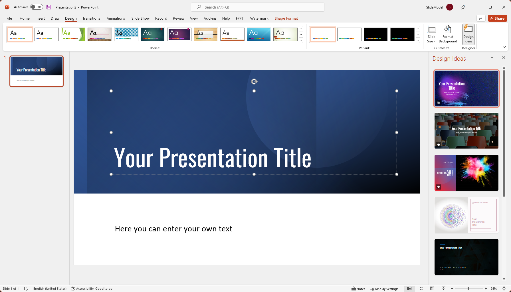 best design for presentation slides