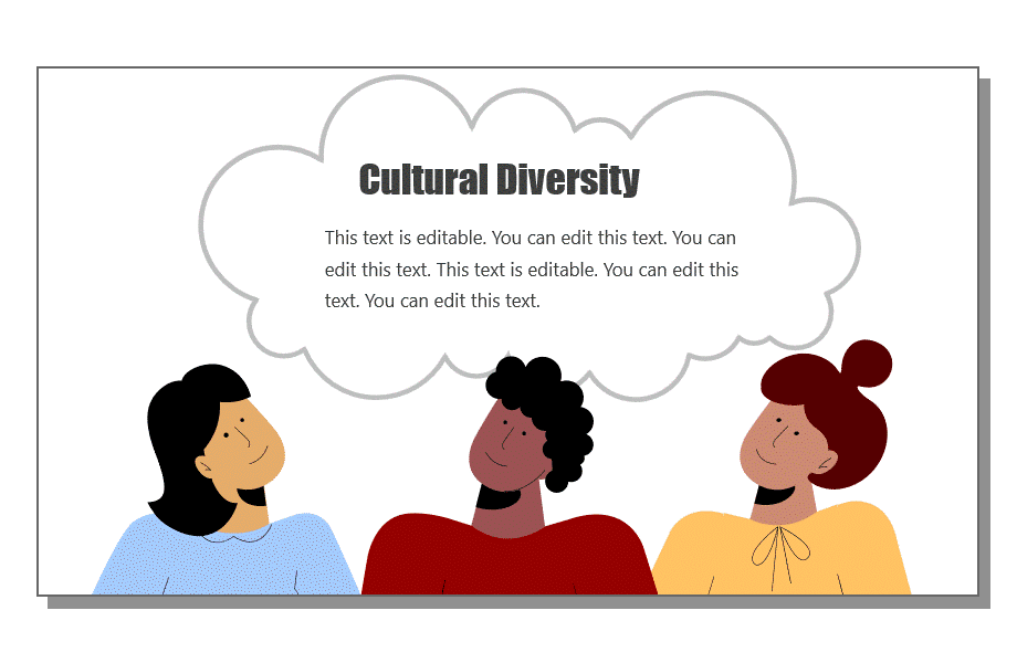 Animated Cultural Diversity PowerPoint Template presentation template with accessibility