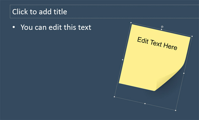 Add and Rotate sticky notes in PowerPoint