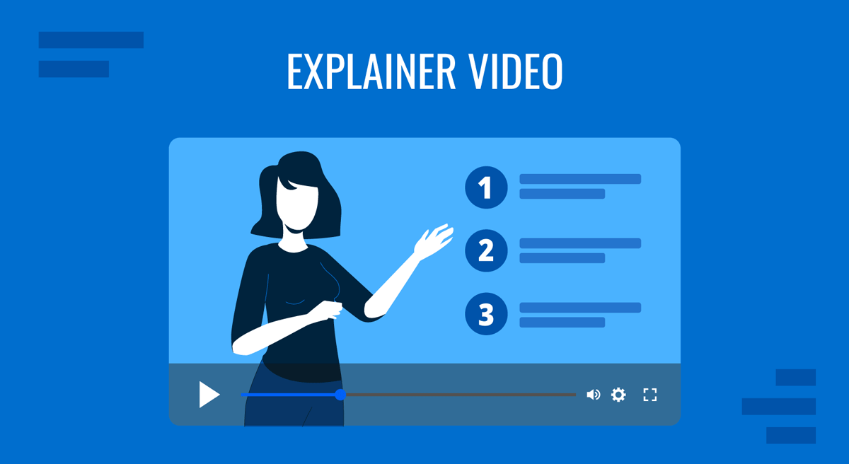 Cover for Explainer Video Presentations guide by SlideModel