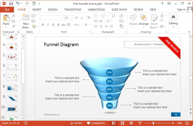 free funnel diagram for powerpoint