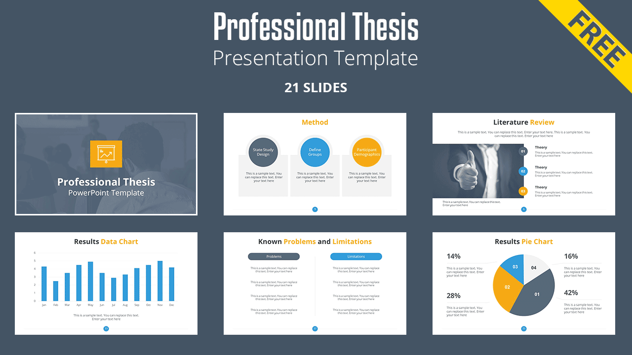 Free Professional Thesis PowerPoint Templates SlideModel