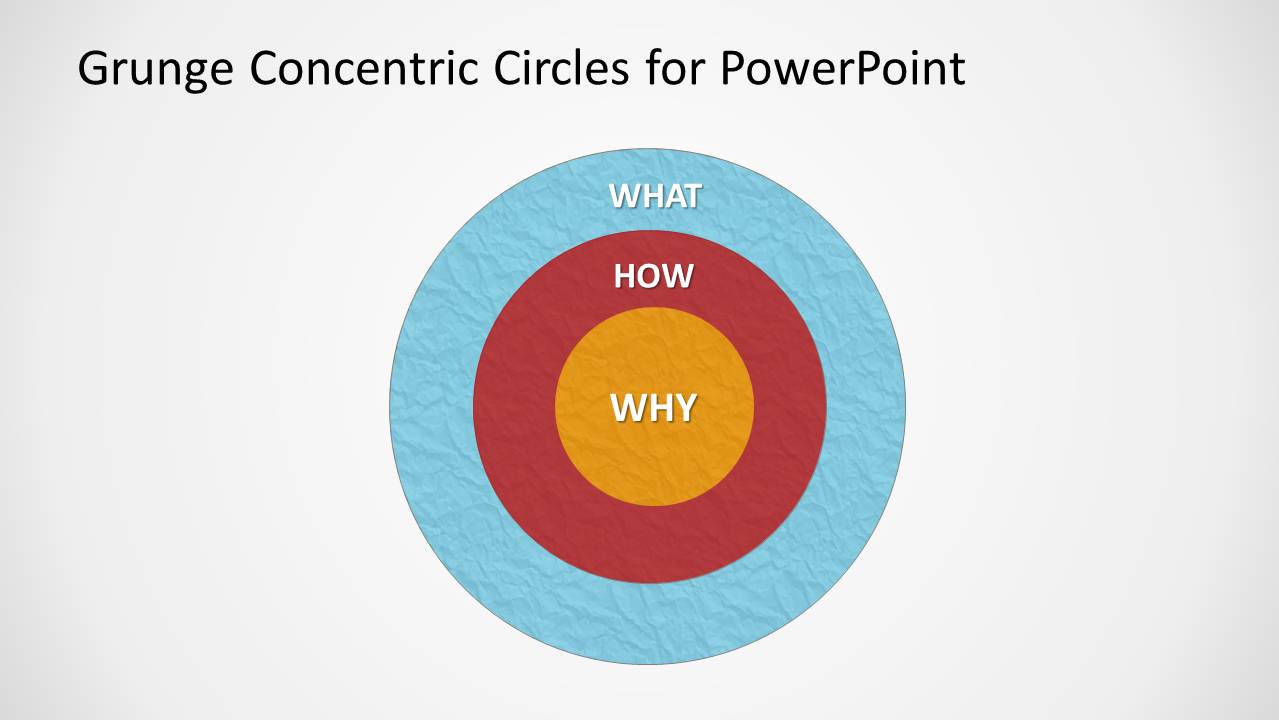 Simple Grunge Venn Diagram Design for PowerPoint