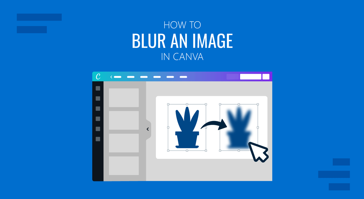 Cover for How to Blur an Image in Canva guide by SlideModel