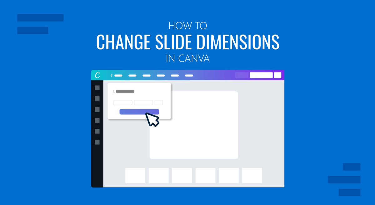 Cover for How to Change Slide Dimensions in Canva guide by SlideModel