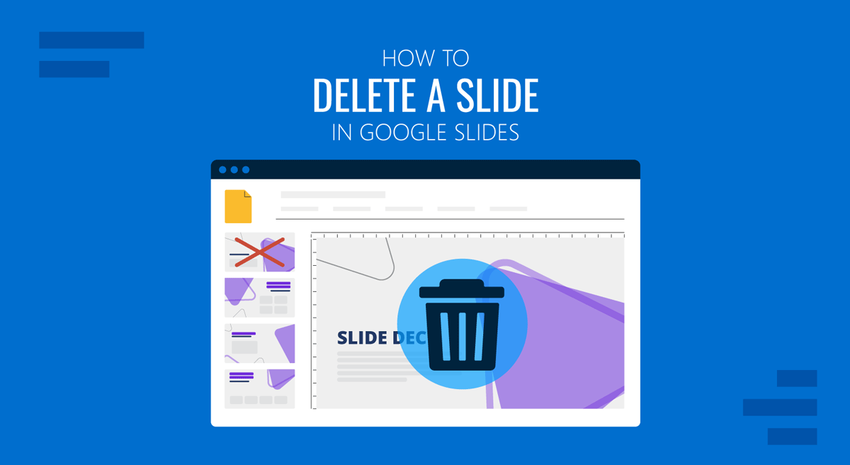 Cover for How to Delete a Slide in Google Slides by SlideModel