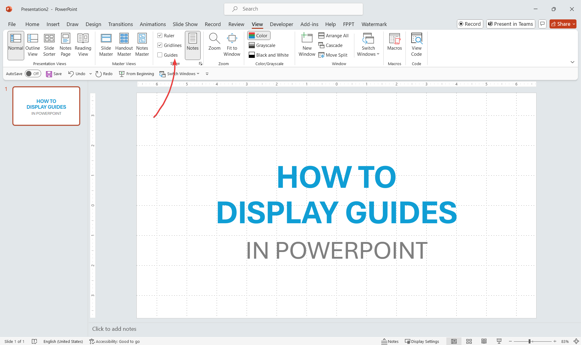 How To Use Powerpoint Guides
