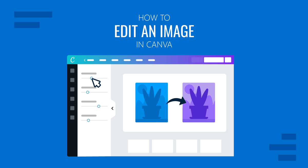 Cover for How to Edit an Image in Canva guide by SlideModel
