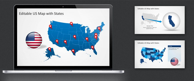 Editable US Map Template for PowerPoint