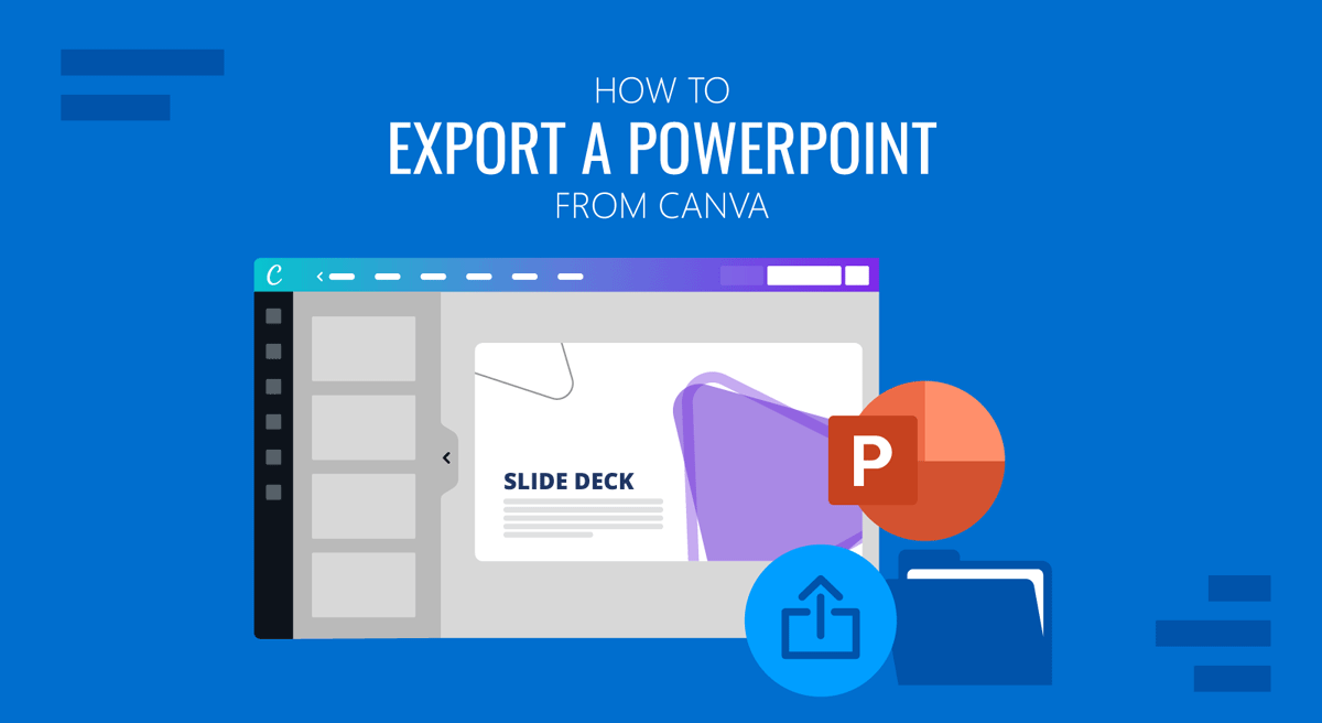 Cover for How to Export Canva to PowerPoint guide by SlideModel