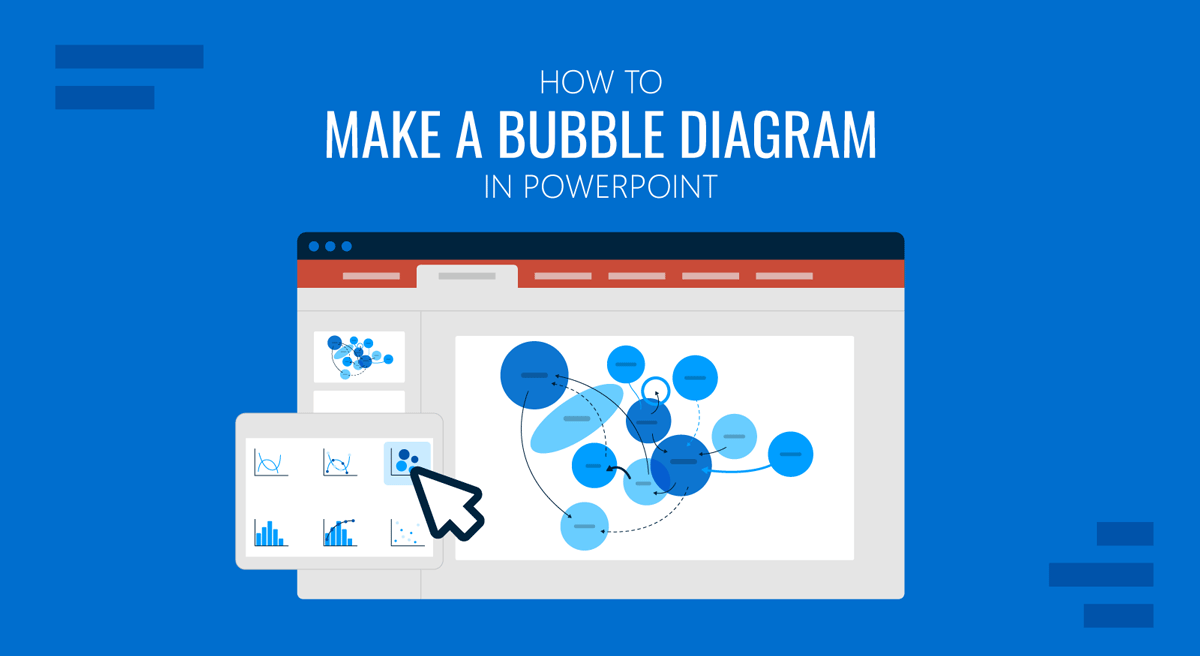 Cover for How to Create a Bubble Diagram in PowerPoint guide by SlideModel