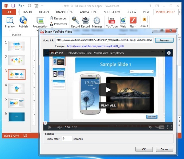iSpring Pro addin for PowerPoint