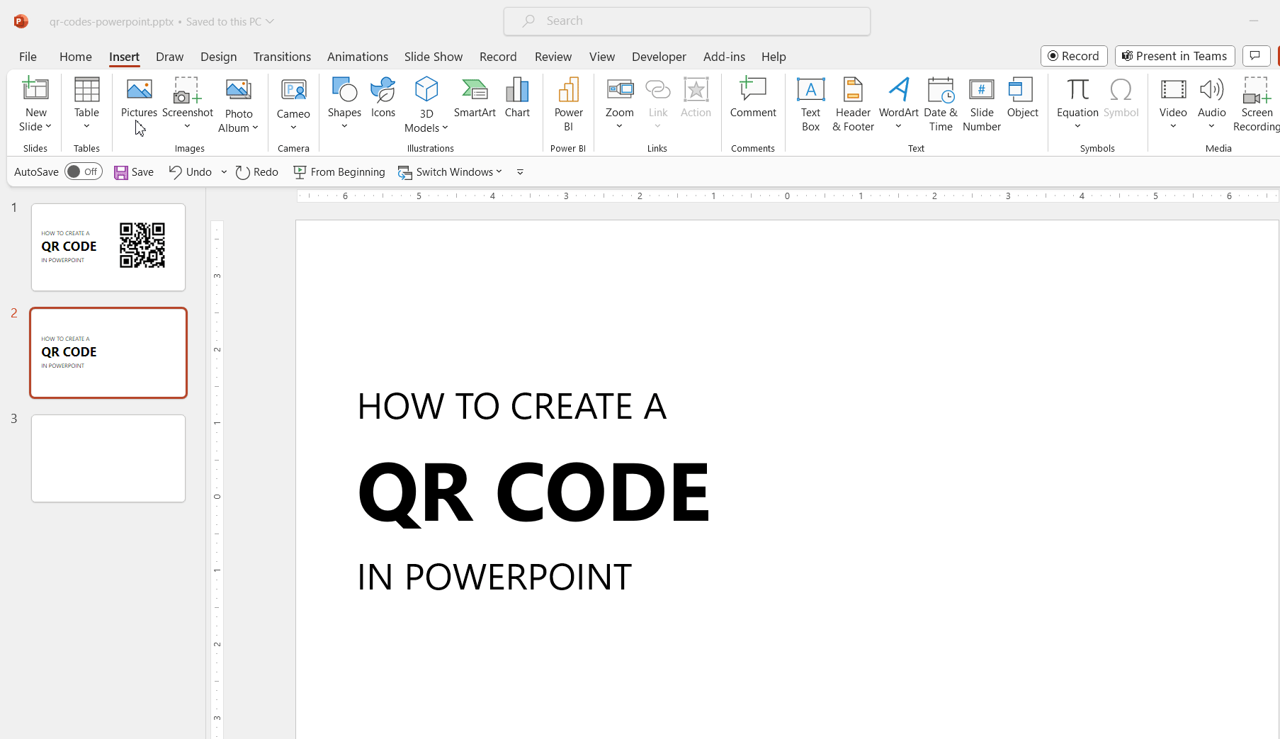 How to Insert a QR code in PowerPoint
