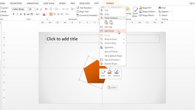 How To Use Edit Points Functionality in PowerPoint Shapes