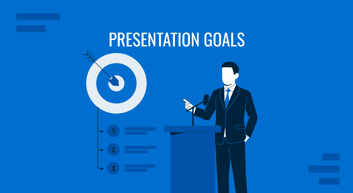 Cover for Presentation Goals article by SlideModel