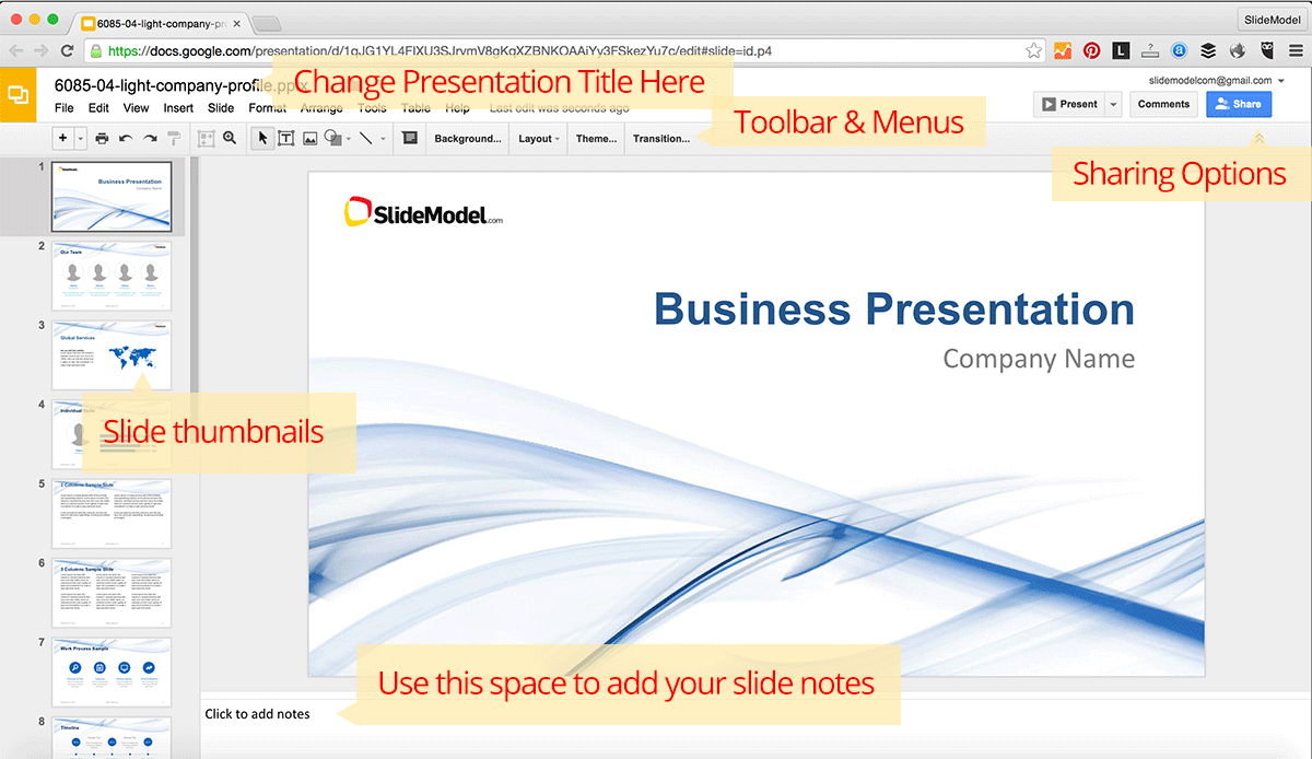 powerpoint presentation to google slides