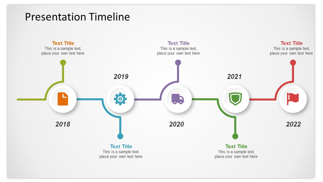 Presentation timeline Real Estate - Example of a timeline design in a listing presentation