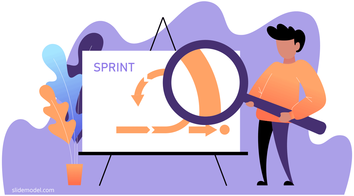 Retrospective Illustration Agile Sprint