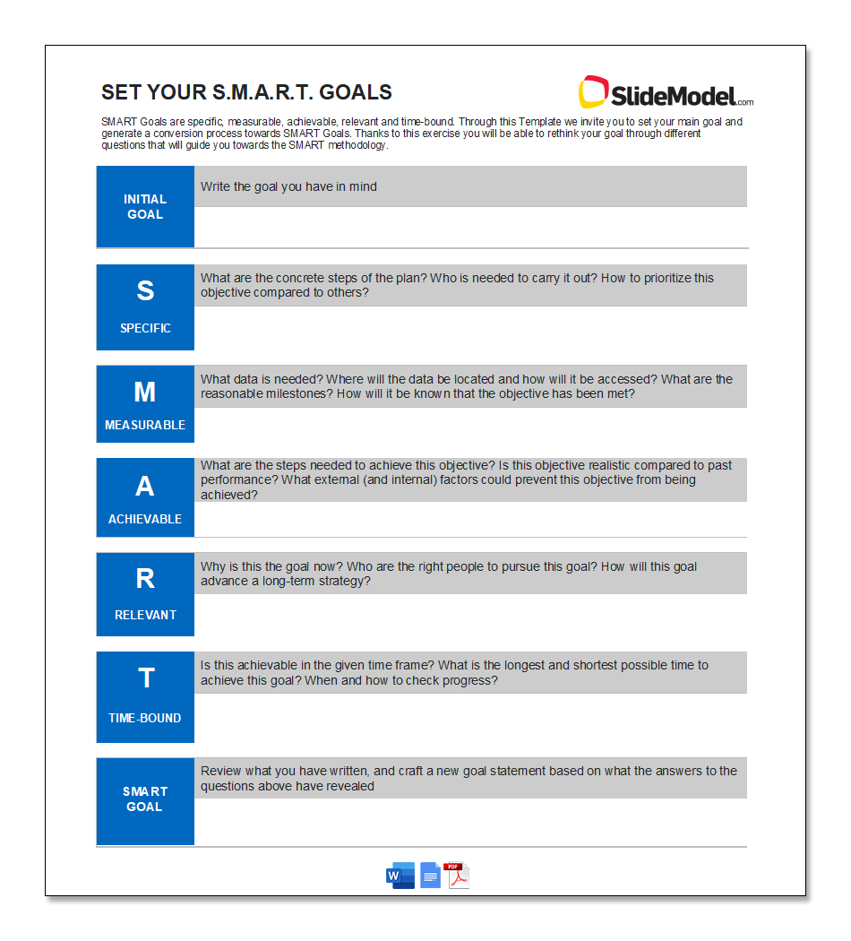 smarter goals worksheet