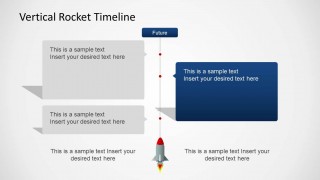 Vertical Timeline Slide Design with Rocket