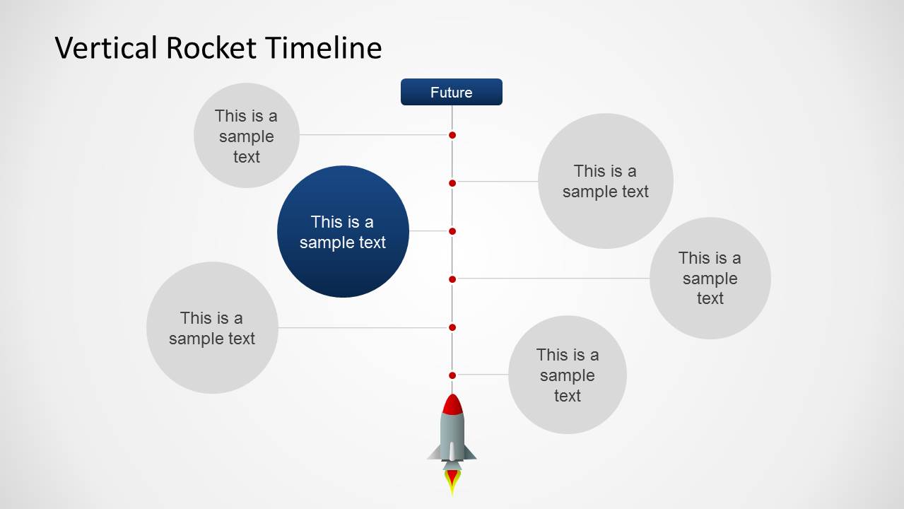 Vertical Rocket Timeline Template for PowerPoint - SlideModel