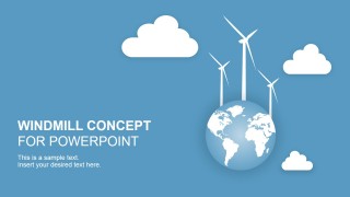 PowerPoint Shapes of Electric Windmill