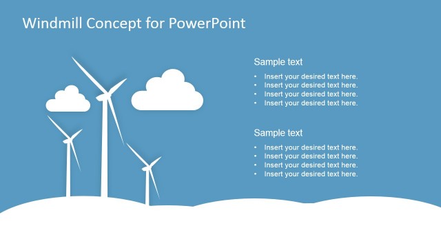 PowerPoint Eolic Turbine Graphics for PowerPoint